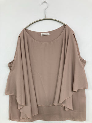 francaise/シャツ/ブラウス/トップス/ベージュ/LL