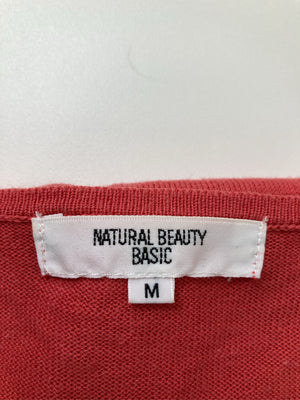 NATURAL BEAUTY BASIC/ナチュラルビューティーベーシック/カーディガン/ボレロ/トップス/レッド/M