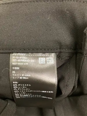 UNIQLO/ユニクロ/スラックス/パンツ/ブラック/XS  ウエスト57-63cm   ヒップ82-88cm