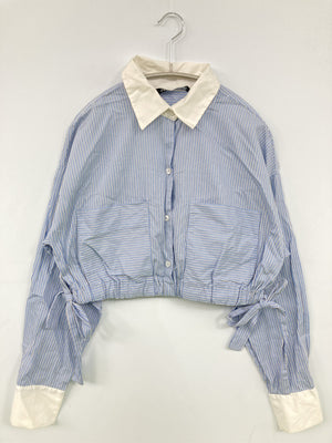 ZARA/ザラ/シャツ/ブラウス/トップス/スカイブルー/M