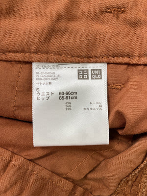 UNIQLO/ユニクロ/スラックス/パンツ/ブラウン/S   ウエスト60-66cm   ヒップ85-91cm