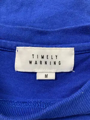 TIMELY WARNING/タイムリーワーニング/Tシャツ/カットソー/トップス/ブルー/M