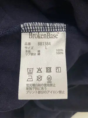 BrokenBase/ブロークンベース/Tシャツ/カットソー/トップス/ネイビー/L