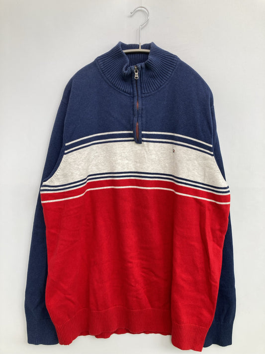 TOMMY HILFIGER/トミーヒルフィガー/ニット/セーター/トップス/ネイビー/XXL