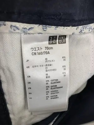 UNIQLO/ユニクロ/チノパンツ/パンツ/ネイビー/160/70A  ウエスト70cm