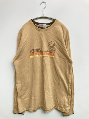 PEANUTS/ピーナッツ/Tシャツ/カットソー/トップス/ベージュ/L