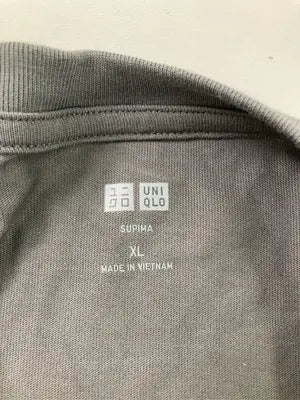 UNIQLO/ユニクロ/Tシャツ/カットソー/トップス/グレー/XL