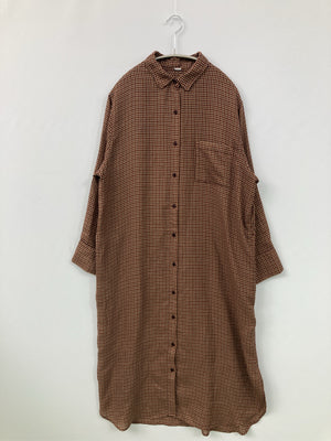 Mila Owen/ミラオーウェン/シャツワンピース/ワンピース/ドレス/ブラウン/0