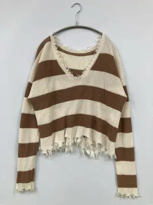 GYDA/ジェイダ/ニット/セーター/トップス/ブラウン/F