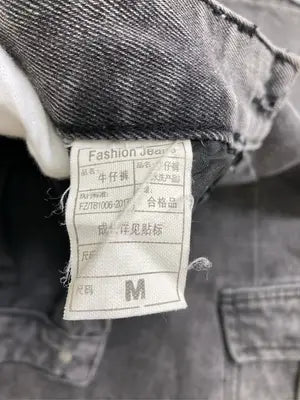 Fashion jeans/ファッションジーンズ/カーゴパンツ/パンツ/ブラック/M