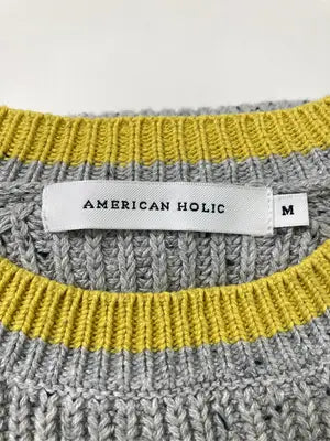 AMERICAN HOLIC/アメリカンホリック/ニット/セーター/トップス/グレー/M