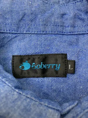 Soberry/シャツ/ブラウス/トップス/ブルー/L