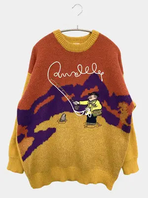 HOOK/フック/ニット/セーター/トップス/イエロー/2XL