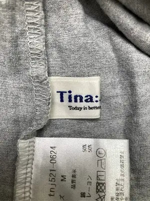 TINA:JOJUN/ティーナジョジュン/Tシャツ/カットソー/トップス/グレー/M