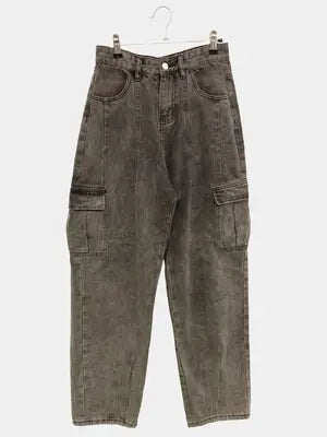 Fashion jeans/ファッションジーンズ/カーゴパンツ/パンツ/ブラック/M