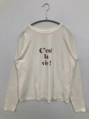 Red color j/Tシャツ/カットソー/トップス/ホワイト/M