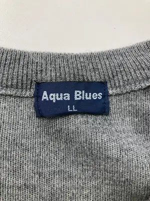 AQUA BLUES/ニット/セーター/トップス/グレー/LL