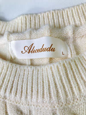 Alicedudu/ニット/セーター/トップス/アイボリー/L
