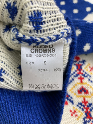 RODEO CROWNS/ロデオクラウンズ/ニット/セーター/トップス/ネイビー/S