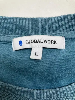 GLOBAL WORK/グローバルワーク/Tシャツ/カットソー/トップス/ブルー/L