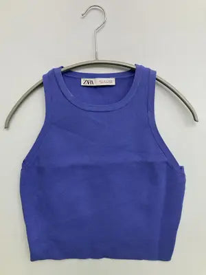 ZARA/ザラ/タンクトップ/トップス/ブルー/EUR S/USA S/MEX 26