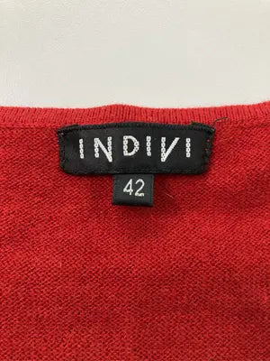 INDIVI/インディヴィ/ニット/セーター/トップス/レッド/42