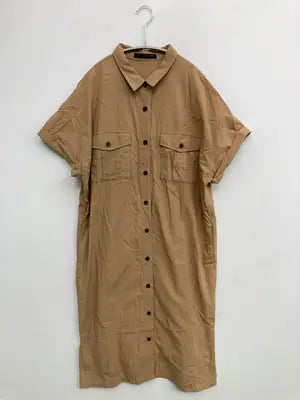 HONEYSUCKLE ROSE/ハニーサックルローズ/シャツワンピース/ワンピース/ドレス/ブラウン/MEDIUM