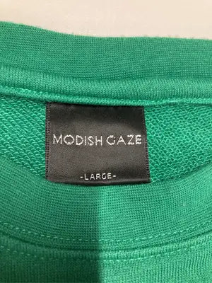 MODISH GAZE/スウェット/トップス/グリーン/L