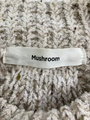 Mushroom/マッシュルーム/ニット/セーター/トップス/ベージュ/L
