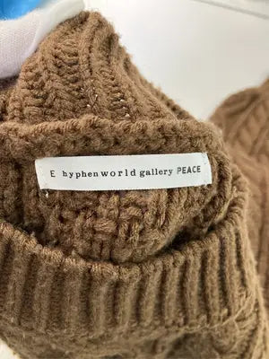 E hyphen world gallery peace/イーハイフンワールドギャラリーピース/ニット/セーター/トップス/ブラウン/F