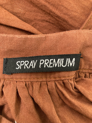 SPRAY PREMIUM/スプレイプレミアム/シャツワンピース/ワンピース/ドレス/ブラウン