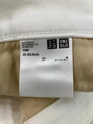 UNIQLO/ユニクロ/デニムパンツ/パンツ/ホワイト/25 (63.5cm)