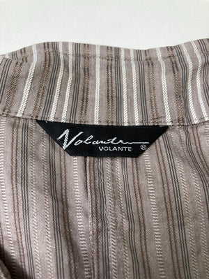 Volante/シャツ/ブラウス/トップス/ブラウン/L