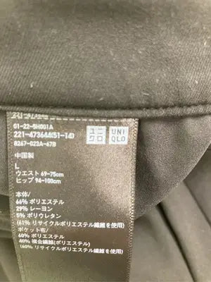 UNIQLO/ユニクロ/スラックス/パンツ/ブラック/L