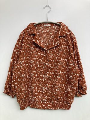 GLACIER/グラシア/シャツ/ブラウス/トップス/ブラウン/L