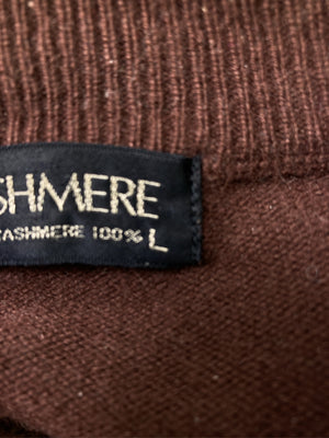 CASHMERE/カシミヤ/ニット/セーター/トップス/ブラウン/L