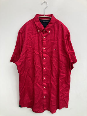 TOMMY HILFIGER/トミーヒルフィガー/シャツ/ブラウス/トップス/レッド/L