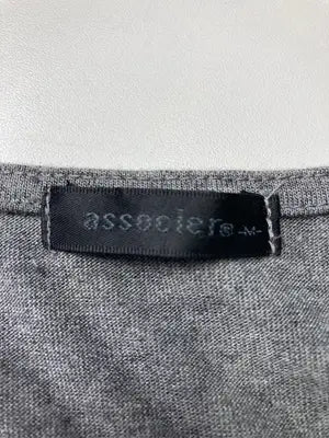 associer/Tシャツ/カットソー/トップス/グレー/M