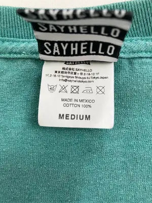 SAYHELLO/Tシャツ/カットソー/トップス/ライトグリーン/MEDIUM