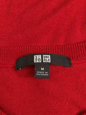UNIQLO/ユニクロ/ニット/セーター/トップス/レッド/M