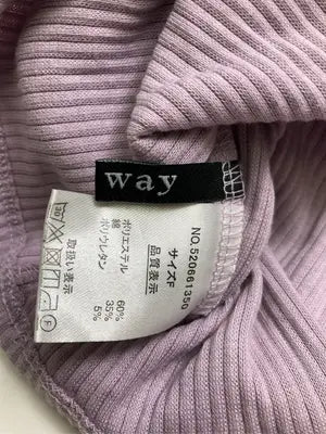 One Way/ワンウェイ/Tシャツ/カットソー/トップス/パープル/F