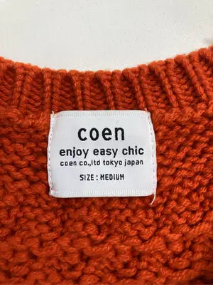 coen/コーエン/ニット/セーター/トップス/レッド/MEDIUM