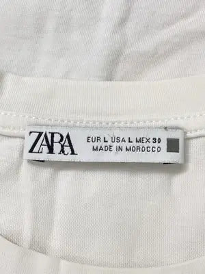 ZARA/ザラ/Tシャツ/カットソー/トップス/ホワイト/USA L