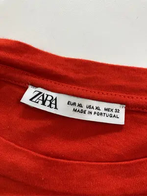 ZARA/ザラ/Tシャツ/カットソー/トップス/レッド/USA XL