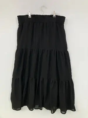 ロングスカート/スカート/ブラック/3L  ウエスト85～93