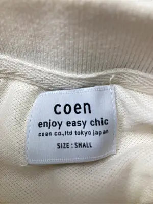 coen/コーエン/ポロシャツ/トップス/アイボリー/SMALL