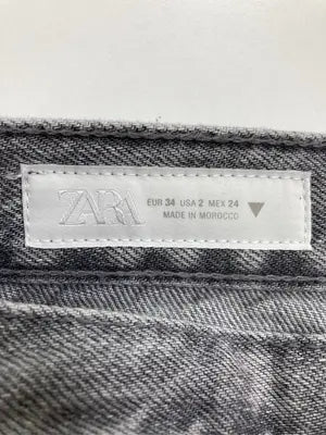 ZARA/ザラ/デニムパンツ/パンツ/ブラック/34