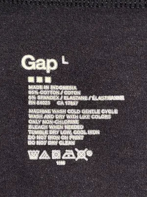GAP/ギャップ/Tシャツ/カットソー/トップス/ブラック/L