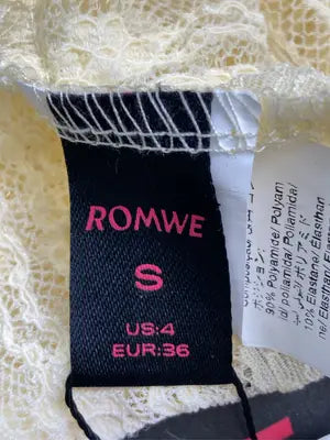 ROMWE/ロムウィー/シャツ/ブラウス/トップス/アイボリー/S