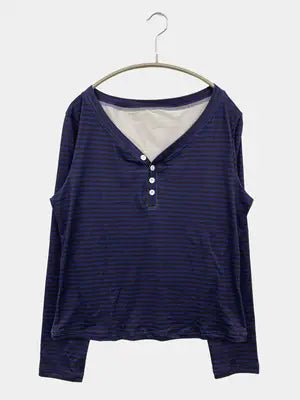 SHEIN/シーイン/Tシャツ/カットソー/トップス/ネイビー/M